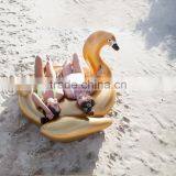 2017 Hot Selling Leasure Giant Gold Swan Inflatable Pool Float Outdoor Swim Raft Water Game Loungr for Kids and Adults thumbnail-3