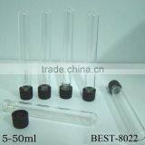 10ml Small Flat Bottom Test Tube With Black Plastic Screw Cap thumbnail-5