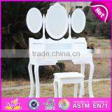 2017 New Design Youth White Folding Wooden Dressing Table W08H076 thumbnail-6
