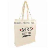 Eco-Friendly School Carrying Books Cotton Plain Shoulder Tote Bag thumbnail-5