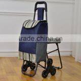 Custom Vegetable Climb Stair Trolley Shopping Bag With Chair thumbnail-2
