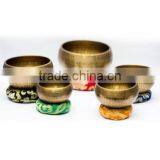 High Quality Handmade in Nepal Curved Hammered Tibetan Meditation Singing Bowl thumbnail-2