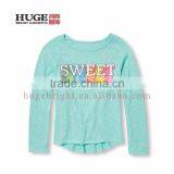 Curved Hem Is Longer In The Back Knitted Sweaters For Children thumbnail-1