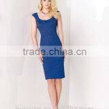 New Fashion off Shoulder Knee Length White Party Dress thumbnail-2