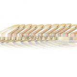 Three Tone Plated 3MM Diamond Cut Bangles thumbnail-1