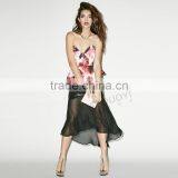 MGOO New Arrival Custom OEM Women Sequin Transparent Sexy Skirts For Women Two Layers Chiffon Long Skirt 15145A221 thumbnail-5