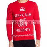 Men Red Sweater Words Pattern Christmas Souvenirs thumbnail-1