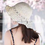 Zm40595b Summer Handmade Bearded Needle Folding Women Straw Sun Visor Hat thumbnail-5