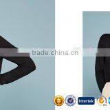 Merino Wool Women Black Crew Neck Sweater thumbnail-2