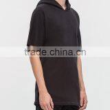 2017 Custom Men's Black Plain Short Sleeve Hoodie thumbnail-3