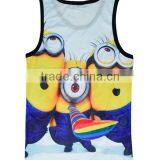 Custom Eco Friendly Cotton Elastane Sport GYM Stringer Sexy Undershirt thumbnail-4