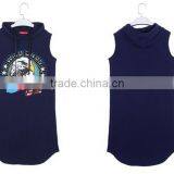 Navy Blue Sleeveless Dresses thumbnail-5