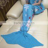 YIYU 2017 Ugly Christmas Kids and Adults Knitted Mermaid Tail Blankets thumbnail-1