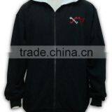 China Manufacture High Quality Tailored Made Pocket Side Zipper Hoodie thumbnail-2