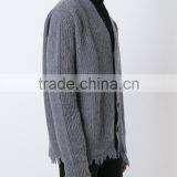 Top Selling High Quality Customed Printing Mens Grey Cardigan Mens Sweater Design With Buttons Closure thumbnail-2