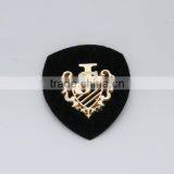Black/white PU Leather Label With Metal Alloy Logo Jeans/jacket Leather Patches PLB-015 thumbnail-2