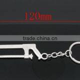5 Silver Tone Hack Saw Charm Key Chains&Key Rings 120mm thumbnail-2