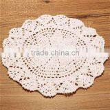 Modern Style 25cm Vintage Style Floral Hand Crochet Handmade Cotton Beige Doily Cup Table Mat Doilies Crochet Placemat Coasters thumbnail-3