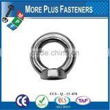 Made in Taiwan A2 Stainless Steel Zinc Coated Zinc Plated Lifting Eye Nut thumbnail-3