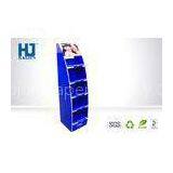 Blue Glossy Comestic Display Stand For Women Facial Cleanser In Supermarket