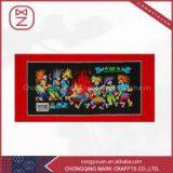 Chinese Tujia Brocade Embroidery Fabric Tapestry Cotton Washable Cattle Pattern Rugs thumbnail-1