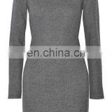 2015 New Arrival Women Winter Dress Long Sleeve Wool Sexy Short Mini Dress China thumbnail-2