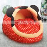 Cute long plush cotton samll cave pet bed dog house