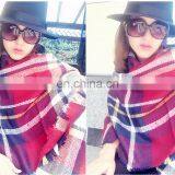 Wholesale Fashion Colorful Plaid Square Pashmina Scarf Shawl thumbnail-6