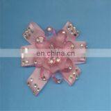 Gross Grain Ribbon Bow With Beaded Rhinestones thumbnail-1