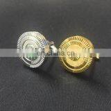 Stock Custom Shape Gold Silver Metal Solid Cufflinks thumbnail-2