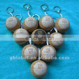 Decorated Custom Cork Floating Keychain