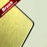 ALUCOONE Gloden Brushed Aluminum Composite Panel Exterior Use Wall Cladding thumbnail-1