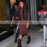 LAITE D2197 Autumn&winter Solid Color Women Casual Dresses Ladies Fashion Bodycon Sexy Dresses thumbnail-4