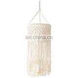 2019 New Modern Home Decor Handmade Macrame Hanging 100% Cotton Macrame Lamp Shade thumbnail-4