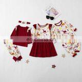 New Fashion Sister Brother Match Tops Santa Outfits Sets my Christmas Romper Deer Santa Outfits Kids Xmas Dresses