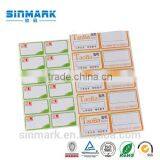 SINMARK Good Quality Customized Price Labels/Shelf Label