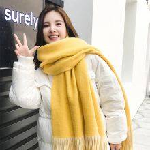 Scarf Female Autumn and Winter Models Rainbow Striped Scarf Student Cute Korean Version of Wild Thickened Warm Cashmere Knitting Wool thumbnail-2