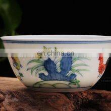 Antique Ceramic Porcelain Ming Dynasty Chenghua Doucai Chicken Bowl Vase Replica thumbnail-4