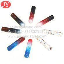 New Style Shiny Colorful Plastic Aglet 22mm Shoelaec Aglet Tipping Translucent Mutl Color Fleck Palstic Aglet thumbnail-2