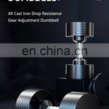 TEZEWA Wholesale Factory Directly Sale Metal Dumbbells Ajustable Dumbbells Cast Iron thumbnail-2