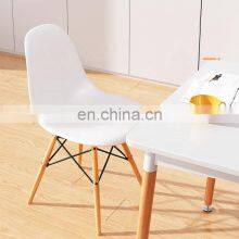 Wholesales Nordic Wooden Legs Plastic Chair Dining Chairs Leather Dining Room Chairs DC125 thumbnail-5
