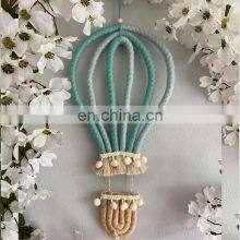 Hot Selling Macrame Colorful The Hot Air Balloon Bow Wall Decor, High Quality Boho Nursery Baby Room Vietnam Supplier thumbnail-1