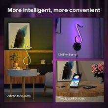 LED Decoration RGB Light APP Remote Control Bedroom Bedside Ambient Lighting Musical Note Light Wall Lamp Table Lamp thumbnail-6