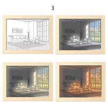 Hot Sale Sunshine Wall Art Light Lamp Painting Brightness Adjustable LED Light and Shadow Decorative Painting for Decor thumbnail-3