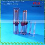 High grade acrylic lipstick tube with aluminum tube, square metal aluminum lipstick case with acrylic outer cover