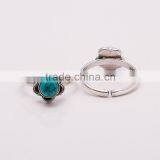 TURQUOISE TOE RING Sterling Silver Jewelry Wholesale,WHOLESALE SILVER JEWELRY,SILVER EXPORTER,SILVER JEWELRY FROM INDIA thumbnail-1