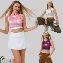 26 World Cup Soccer Vest, Worn Outside, for Running, Fitness, Yoga, Real Madrid, Barcelona, Soccer Babes, Cheerleading Uniform, American-Style Vest thumbnail-5