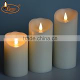 ABI Lycas patented Ivory pillar flameless 3D moving flame led candle niganha
