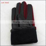 Lady's New Style Affordable Leather-woolen Gloves With Supersoft Polyester Lining thumbnail-5
