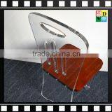 2016 Special Designed Transparent Clear Acrylic Restaurant Dining Chair With Wood Seat thumbnail-3
